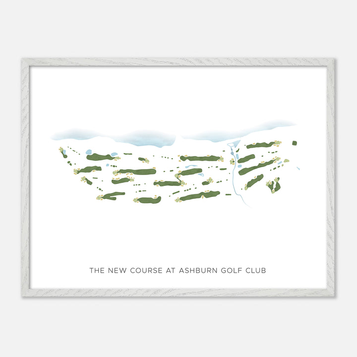 Print of The New Course At Ashburn Golf Club Modern Map