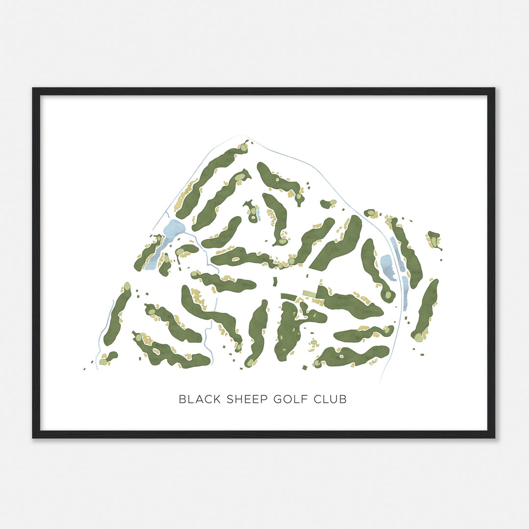 Print of Black Sheep Golf Club Modern Map