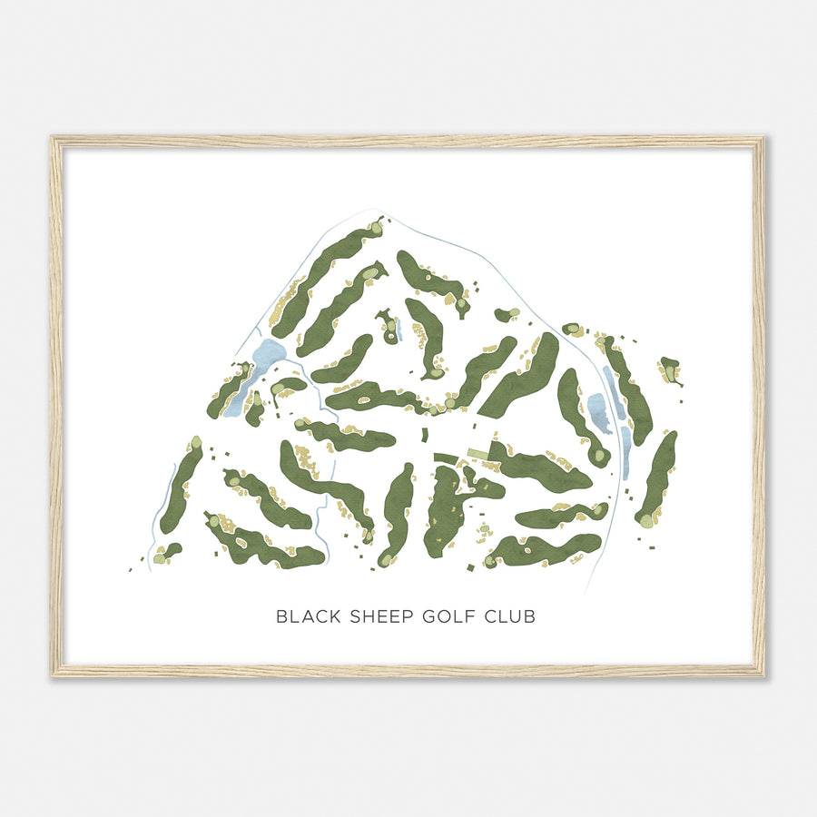 Print of Black Sheep Golf Club Modern Map