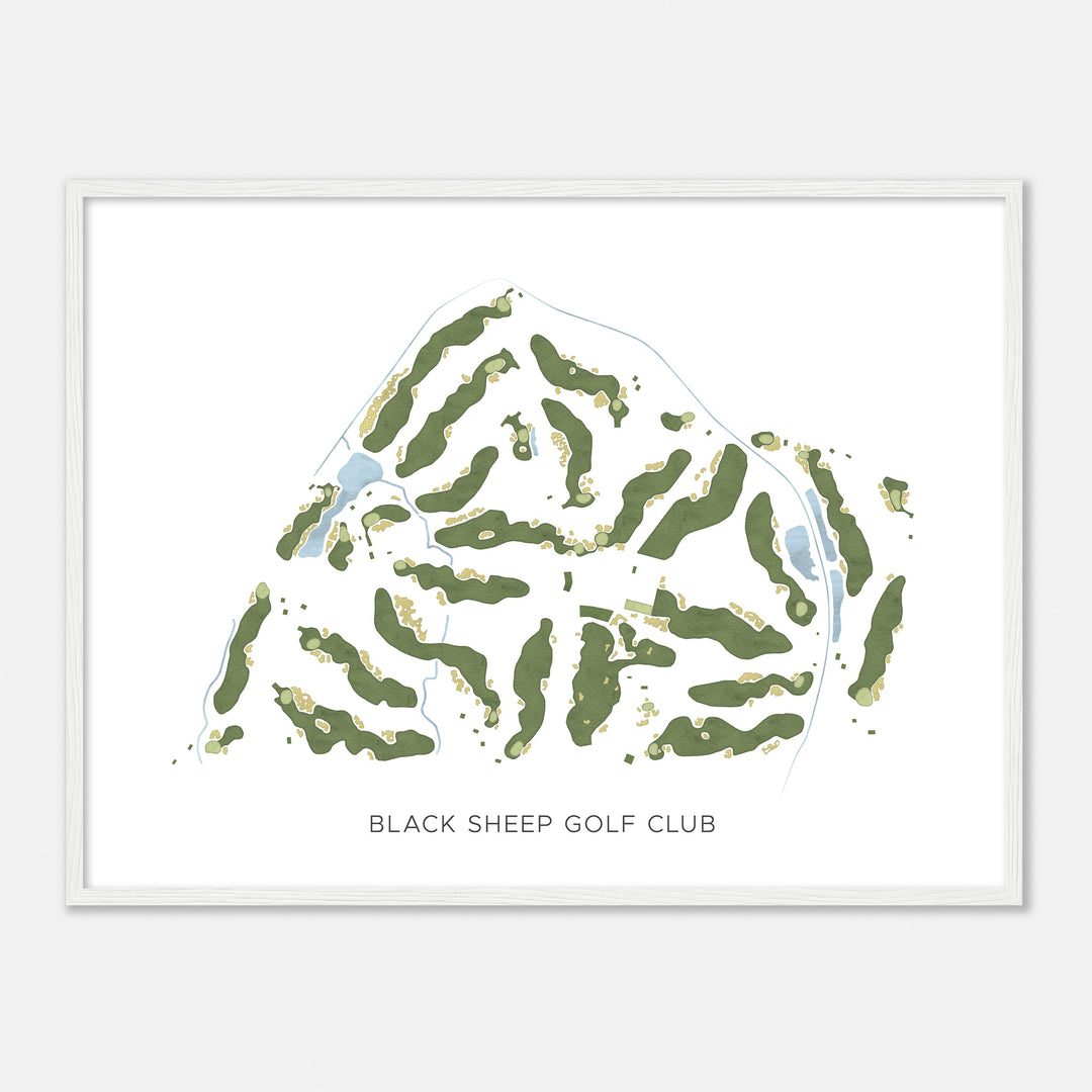 Print of Black Sheep Golf Club Modern Map