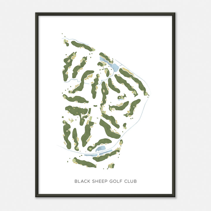 Print of Black Sheep Golf Club Modern Map