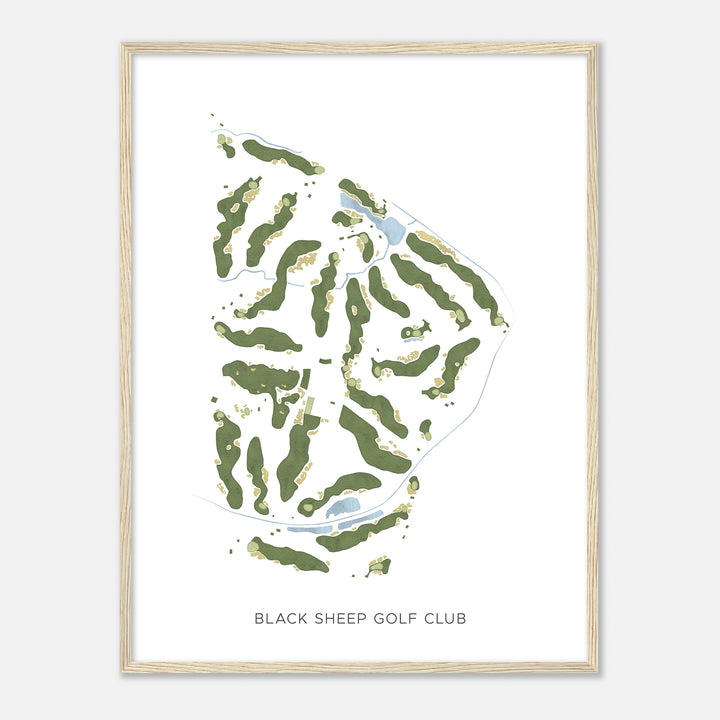 Print of Black Sheep Golf Club Modern Map