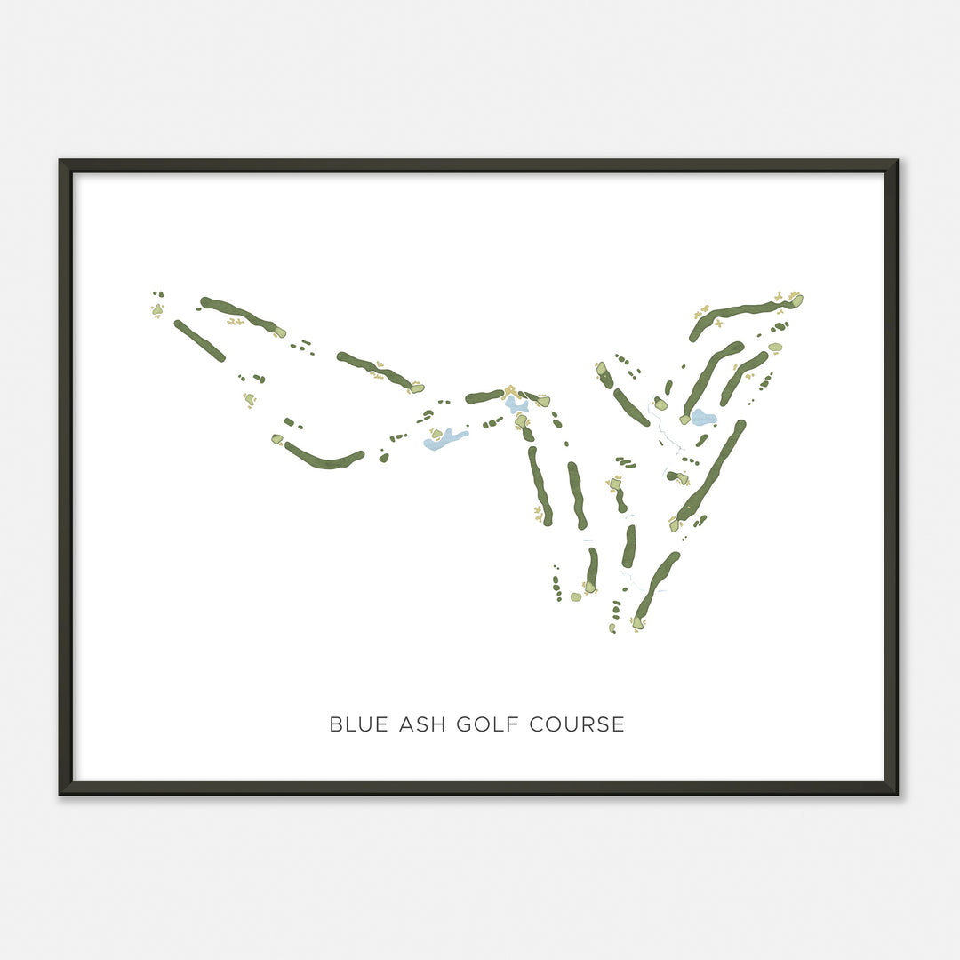 Print of Blue Ash Golf Course Modern Map