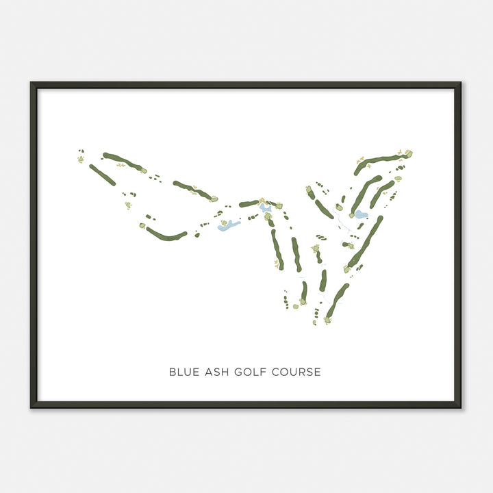 Print of Blue Ash Golf Course Modern Map