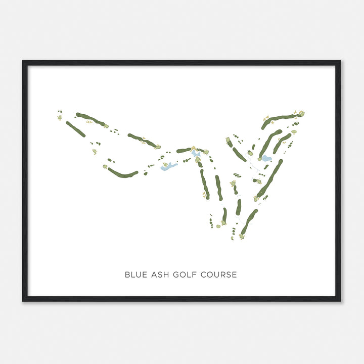 Print of Blue Ash Golf Course Modern Map