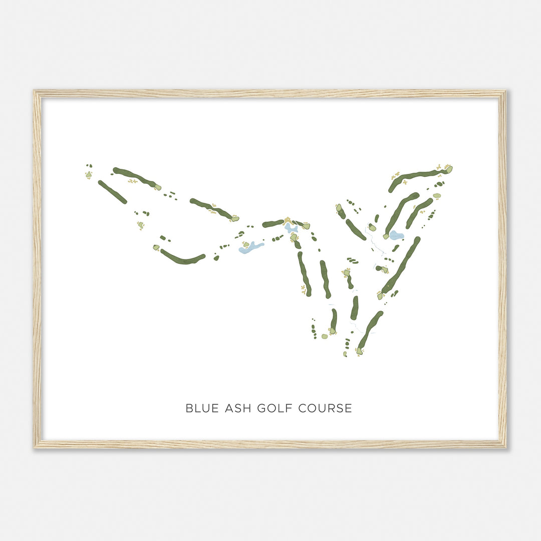 Print of Blue Ash Golf Course Modern Map