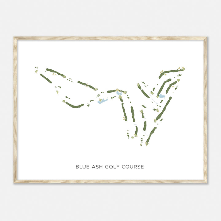 Print of Blue Ash Golf Course Modern Map