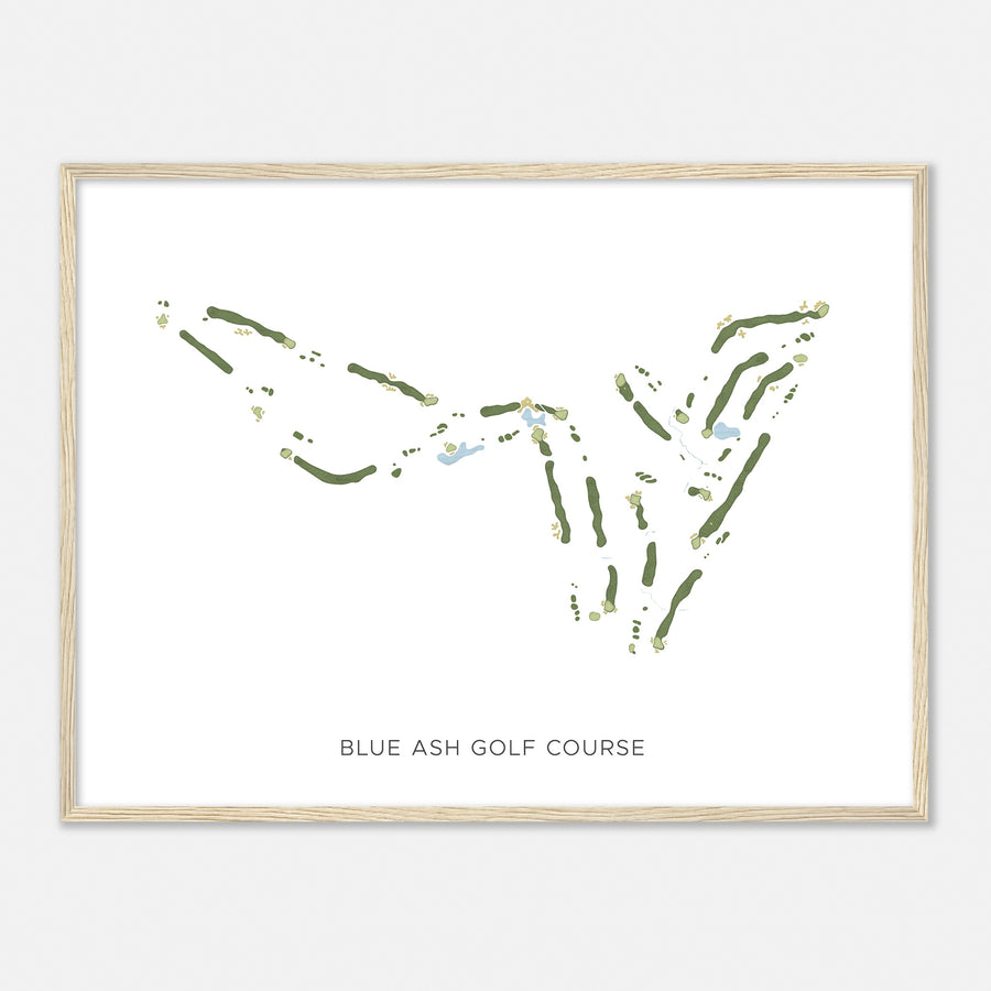 Print of Blue Ash Golf Course Modern Map
