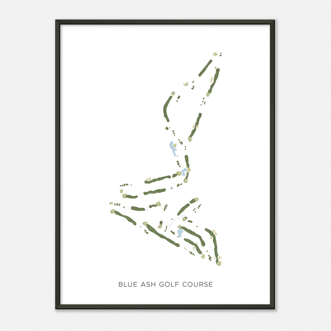Print of Blue Ash Golf Course Modern Map