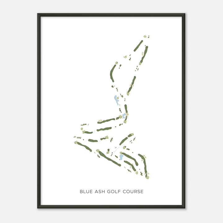 Print of Blue Ash Golf Course Modern Map