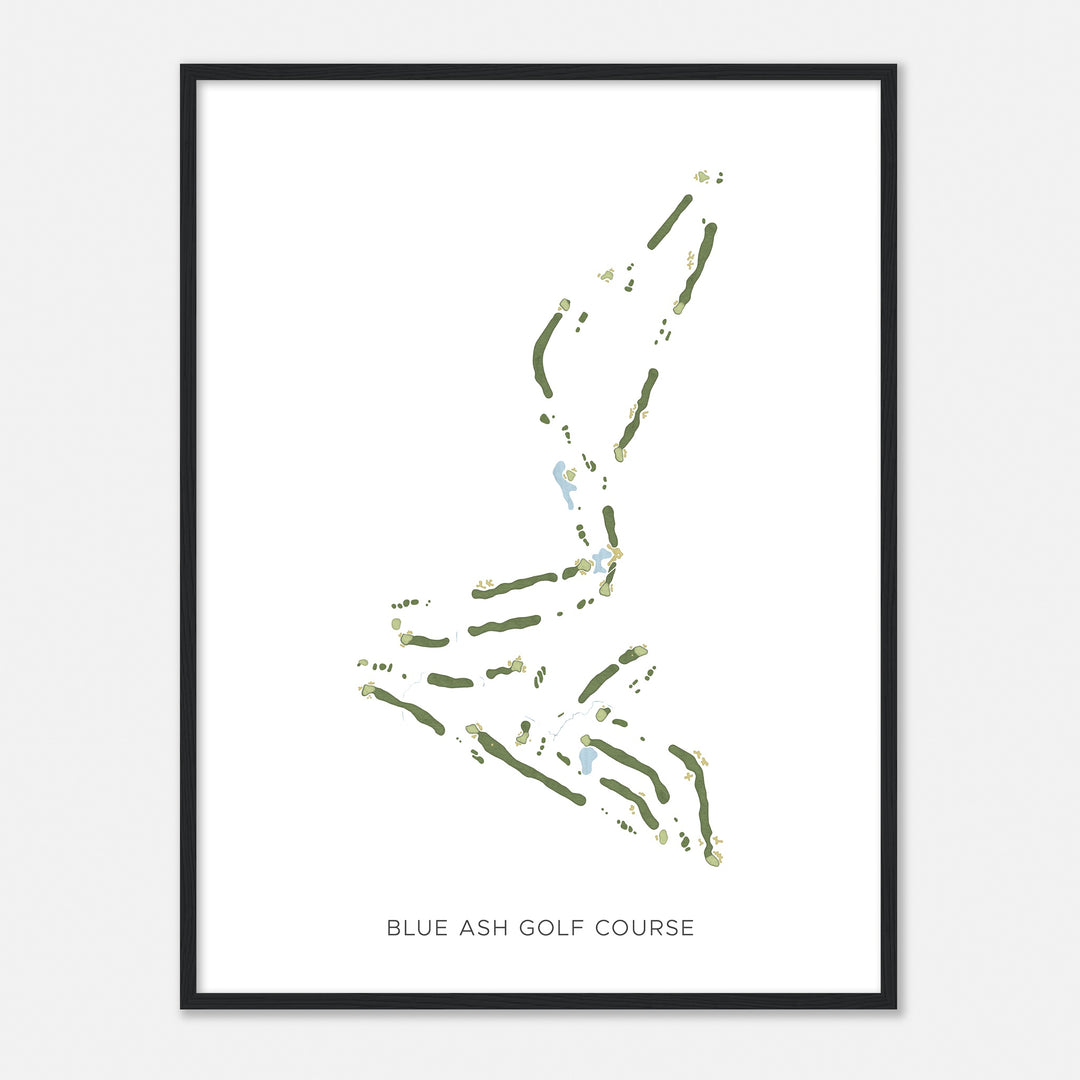 Print of Blue Ash Golf Course Modern Map