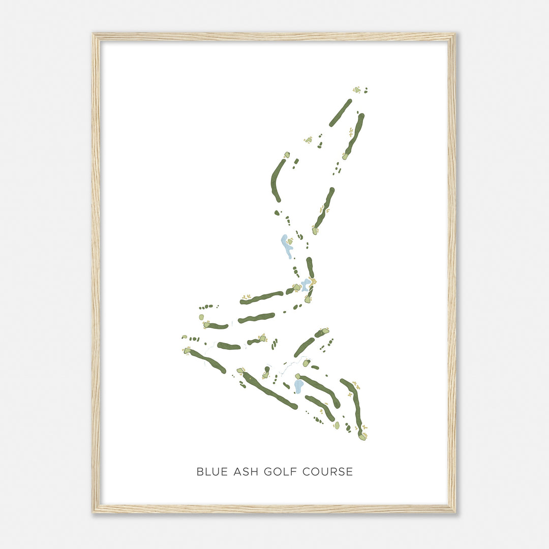Print of Blue Ash Golf Course Modern Map