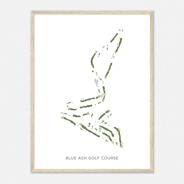 Print of Blue Ash Golf Course Modern Map