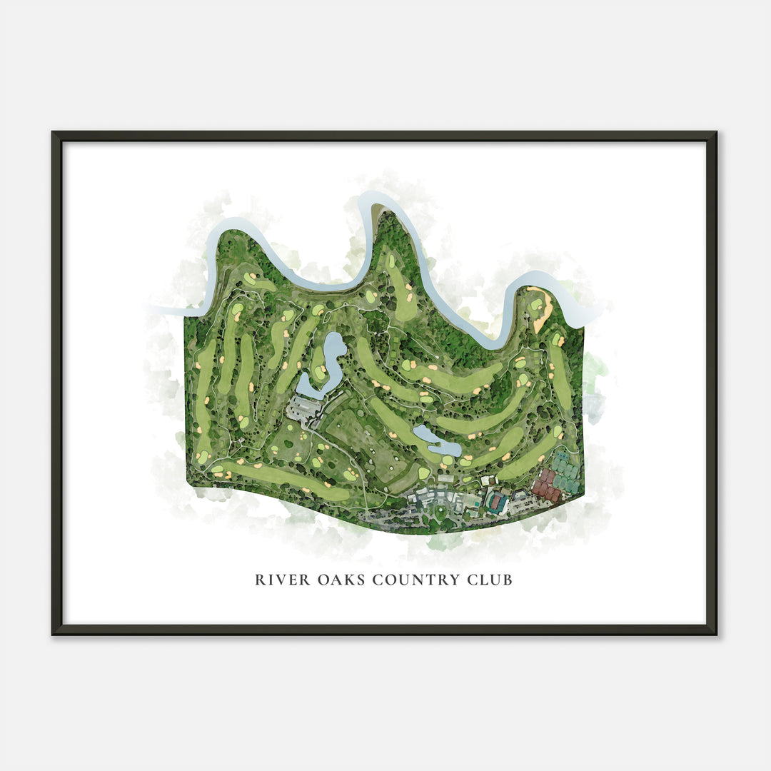 Print of River Oaks Country Club Classic Map