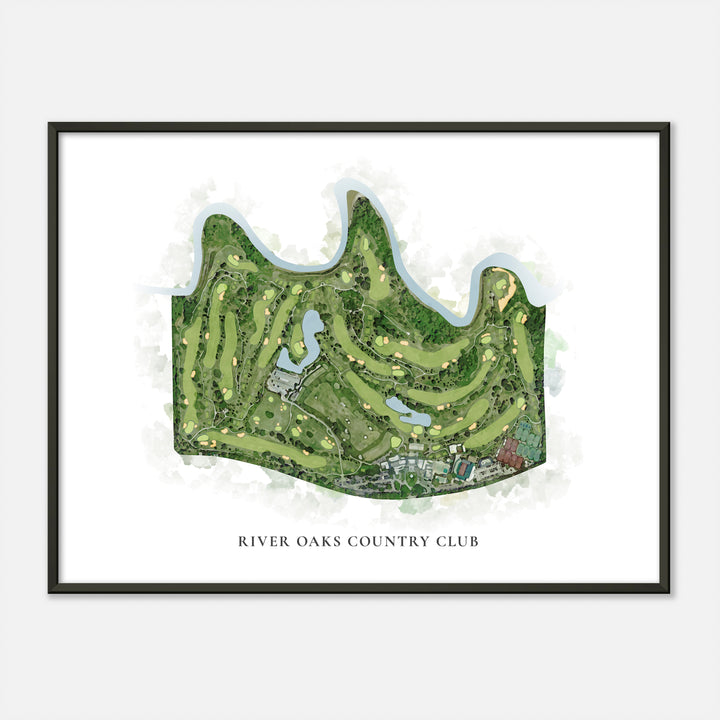 Print of River Oaks Country Club Classic Map
