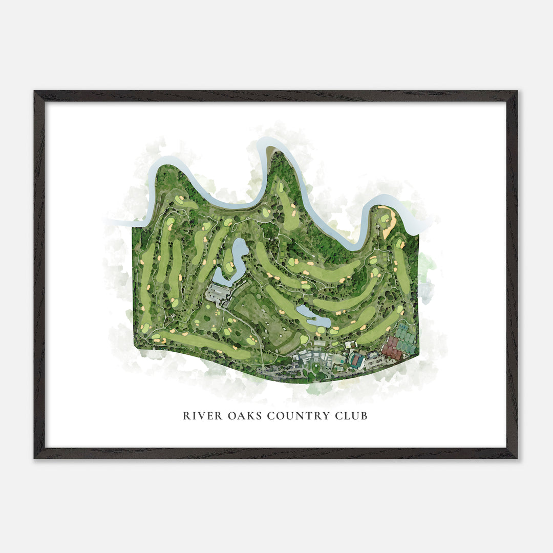 Print of River Oaks Country Club Classic Map
