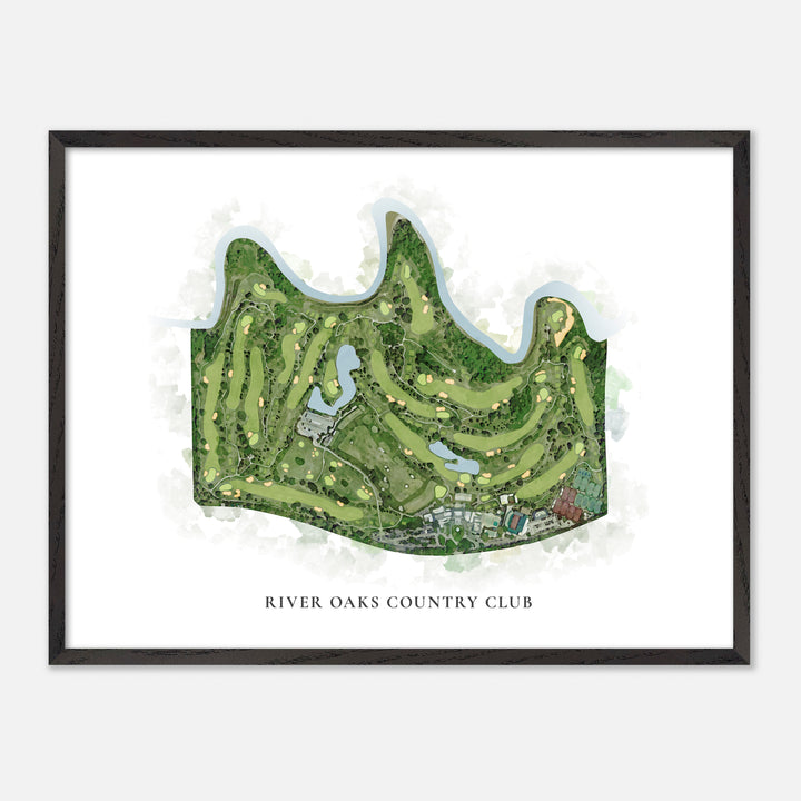 Print of River Oaks Country Club Classic Map