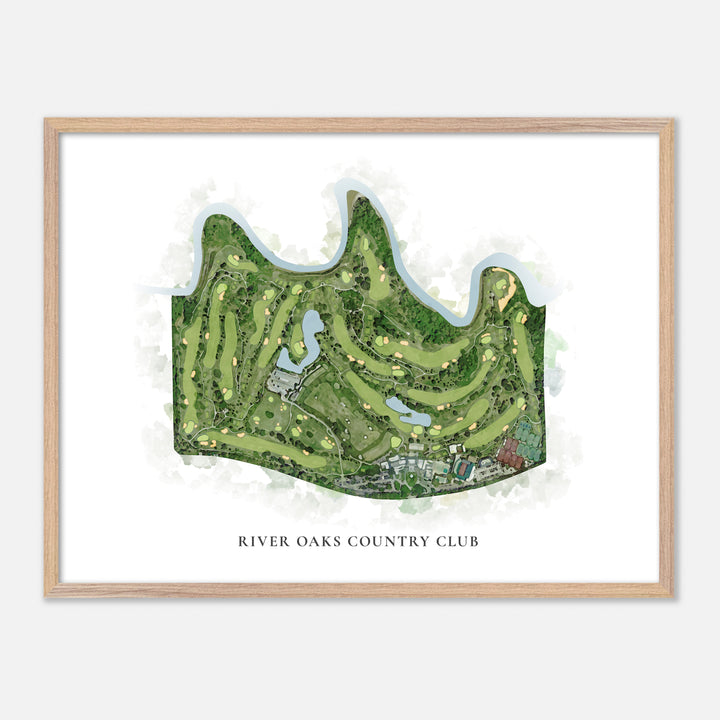 Print of River Oaks Country Club Classic Map