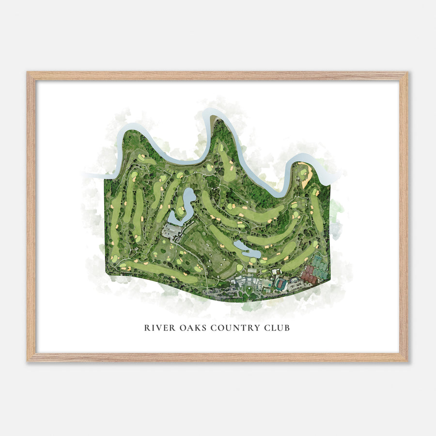 Print of River Oaks Country Club Classic Map