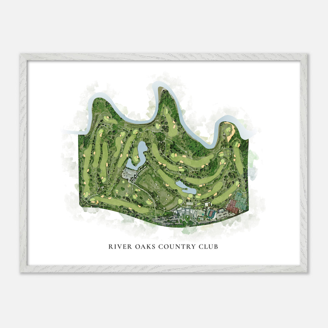 Print of River Oaks Country Club Classic Map