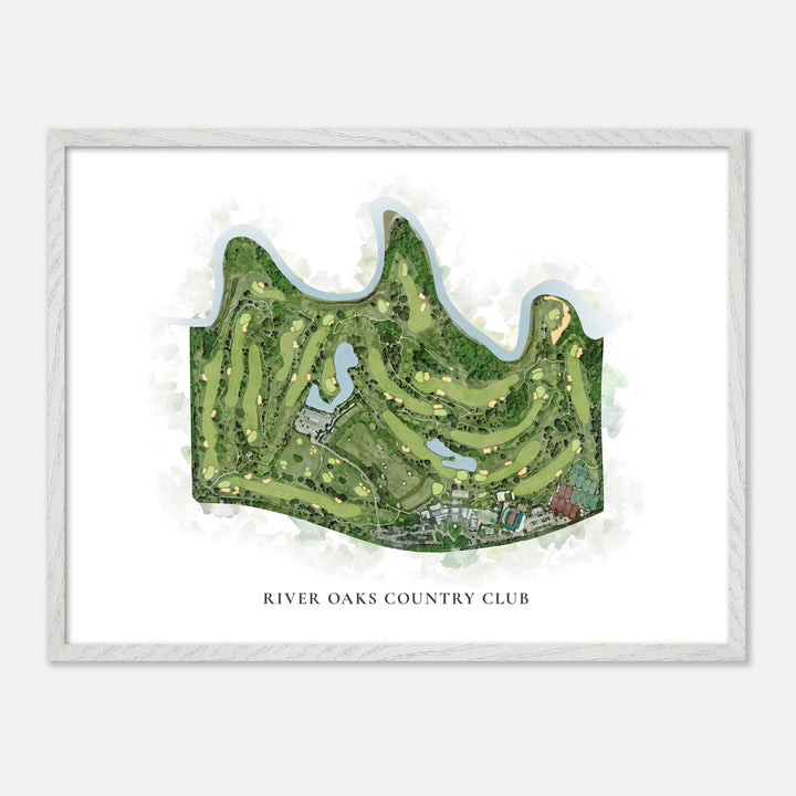 Print of River Oaks Country Club Classic Map