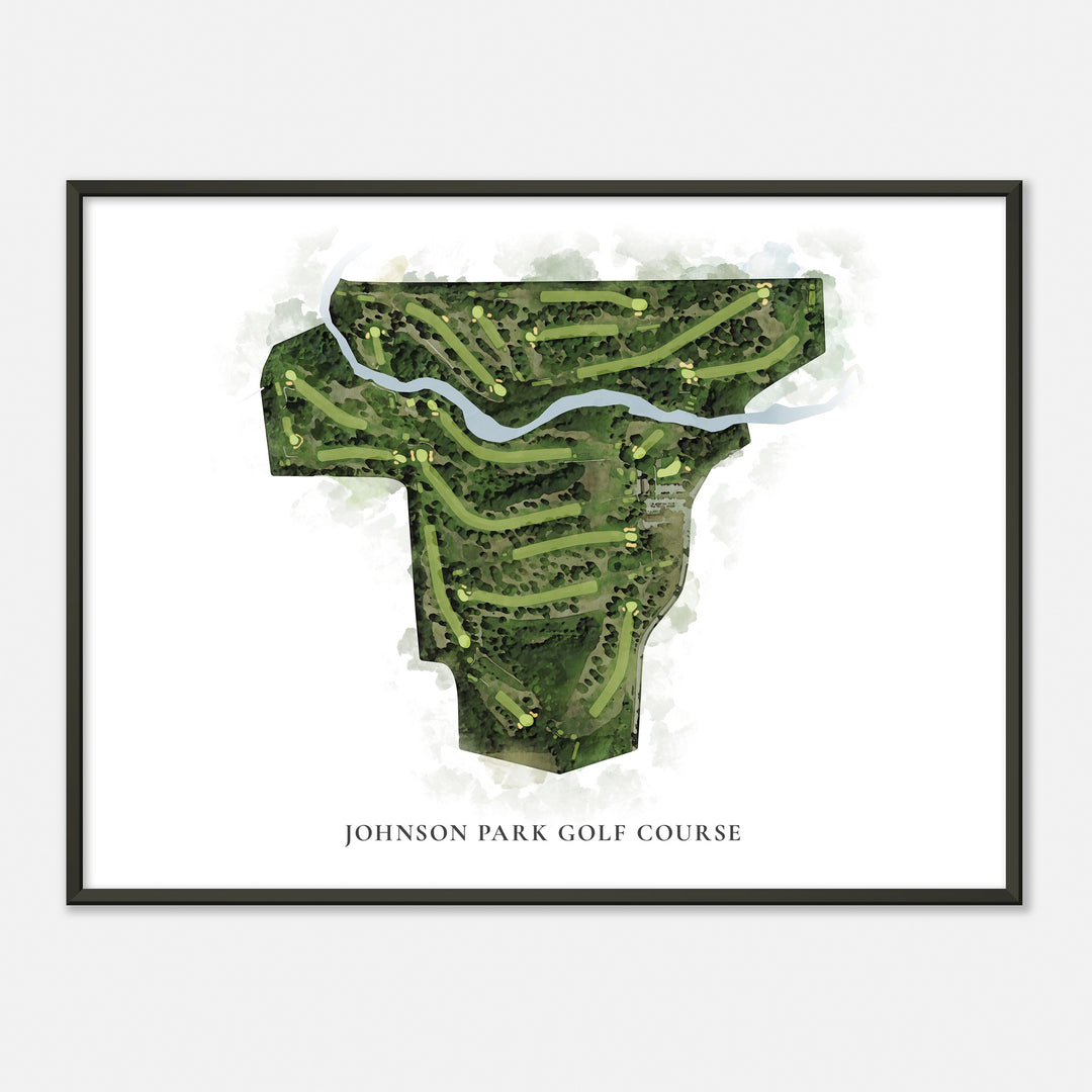 Print of Johnson Park Golf Course Classic Map