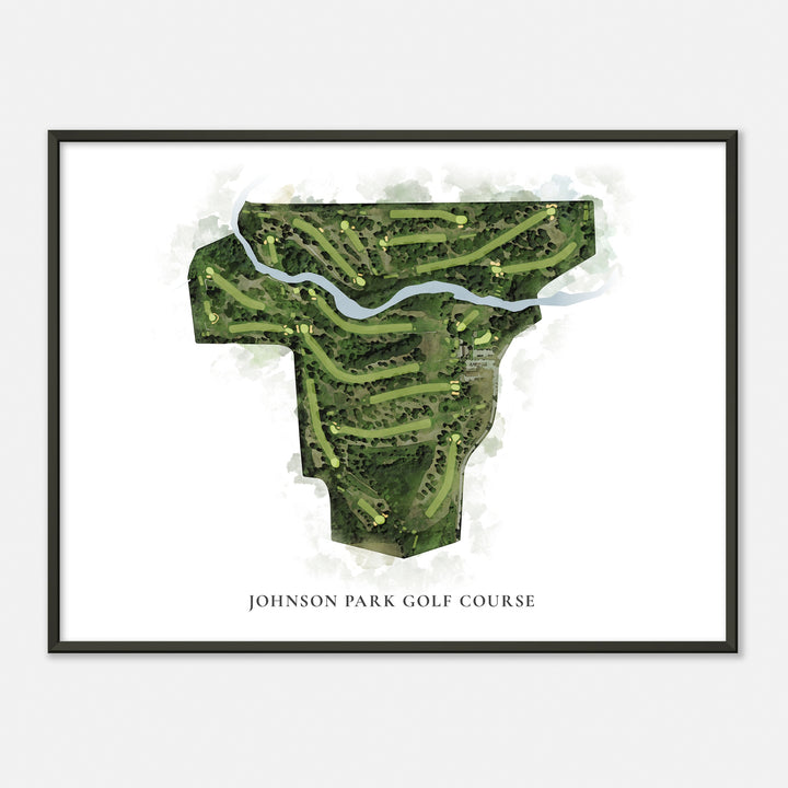 Print of Johnson Park Golf Course Classic Map