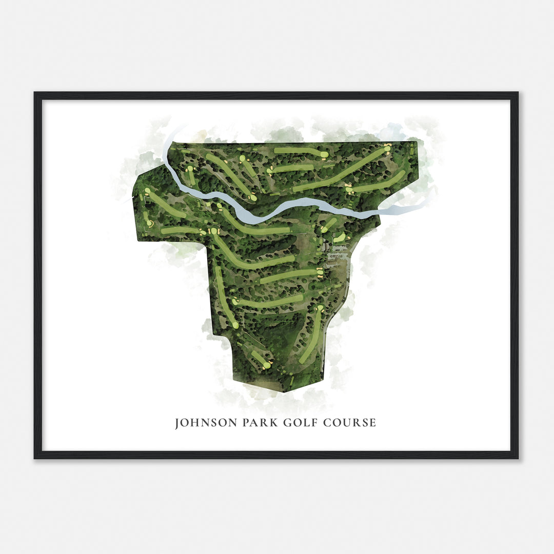 Print of Johnson Park Golf Course Classic Map