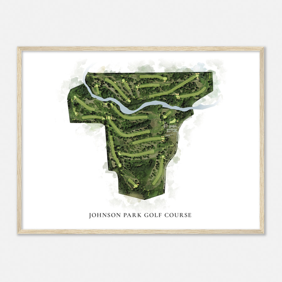 Print of Johnson Park Golf Course Classic Map