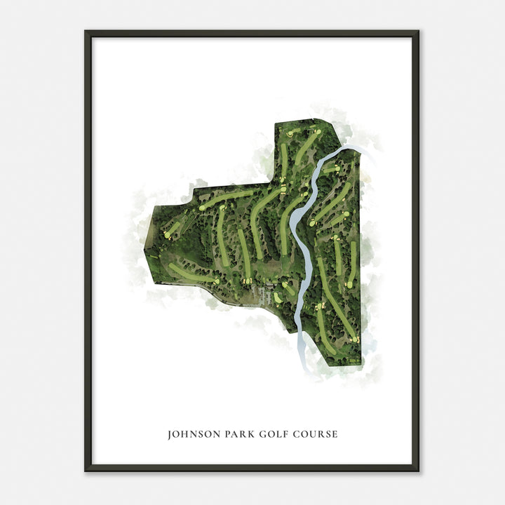 Print of Johnson Park Golf Course Classic Map