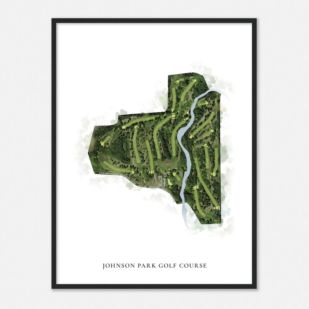 Print of Johnson Park Golf Course Classic Map