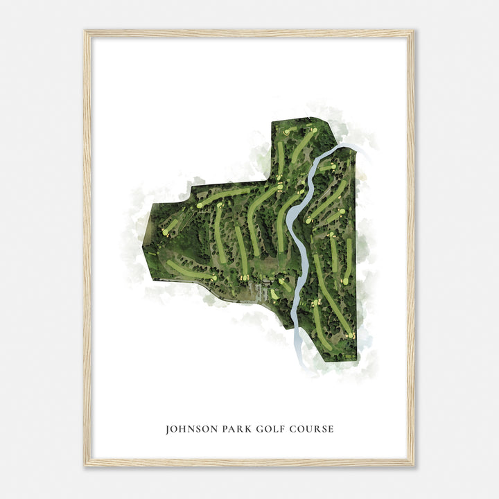 Print of Johnson Park Golf Course Classic Map