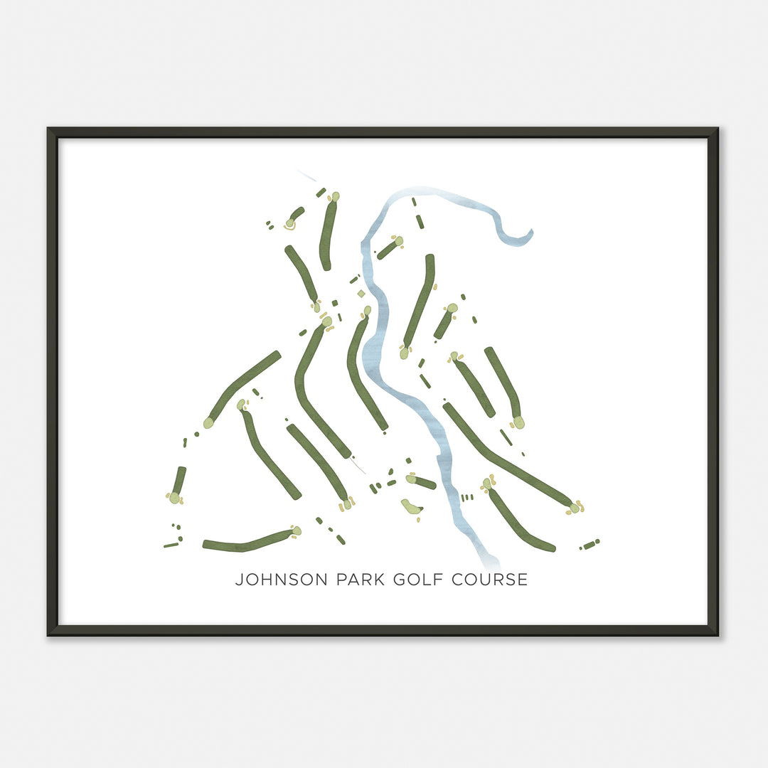 Print of Johnson Park Golf Course Modern Map