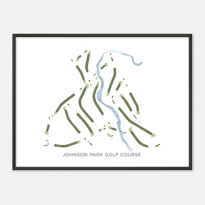 Print of Johnson Park Golf Course Modern Map