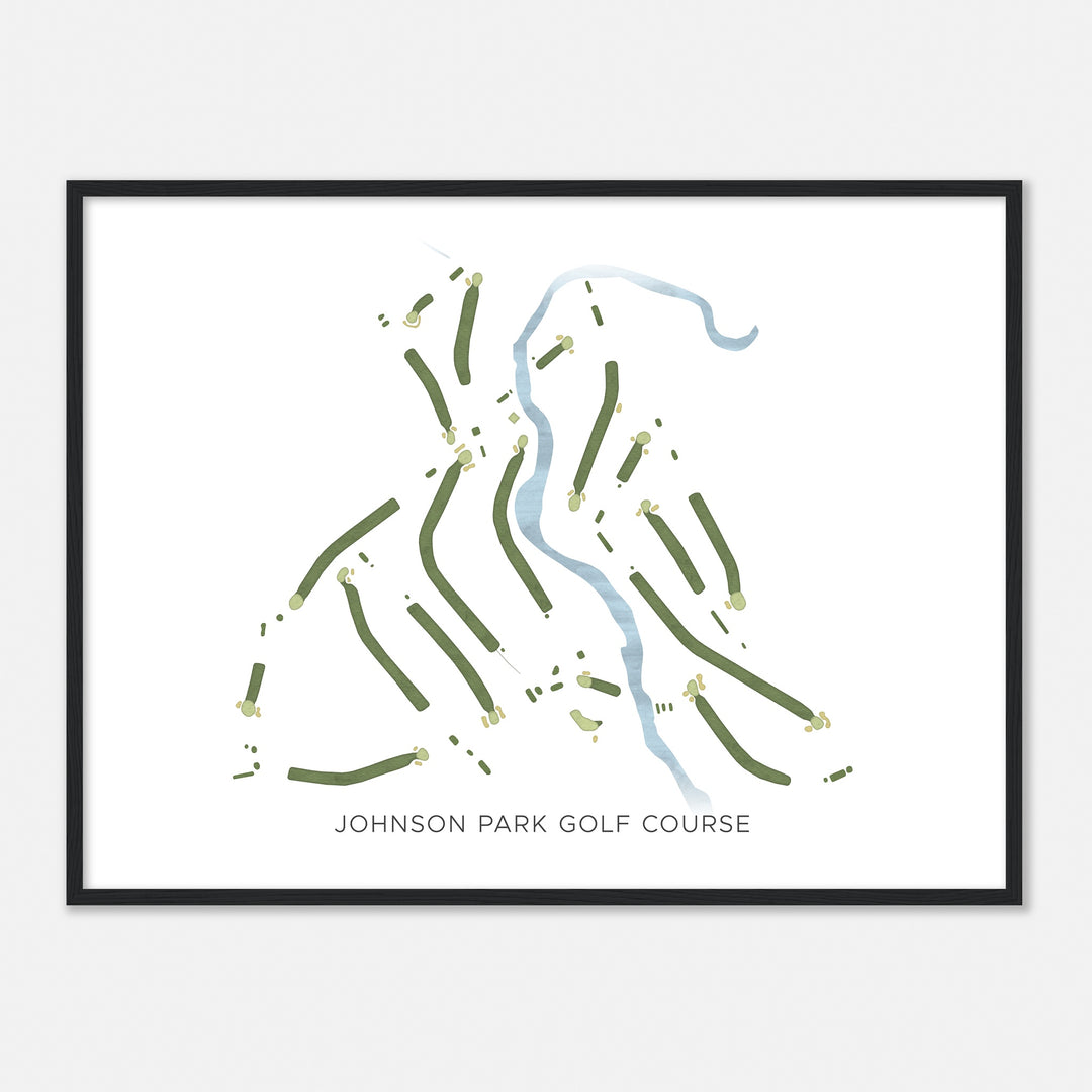 Print of Johnson Park Golf Course Modern Map