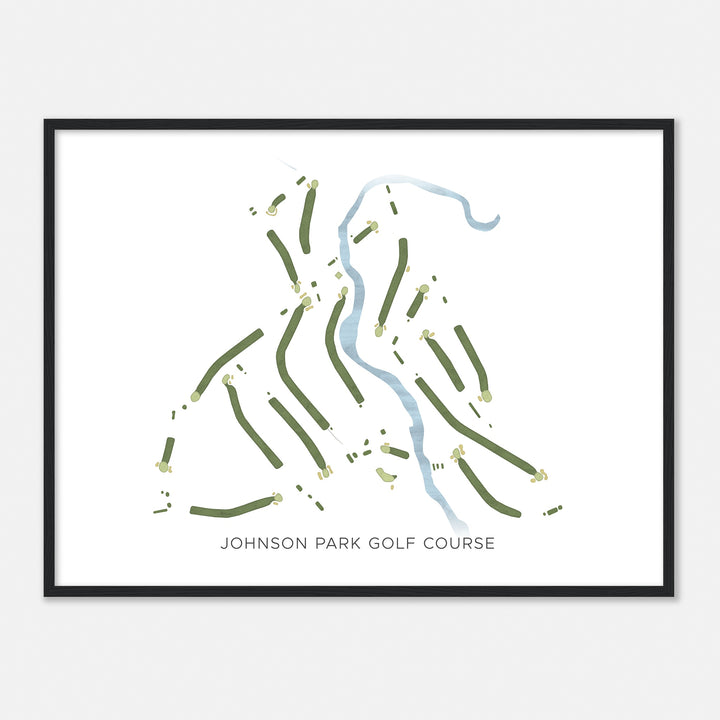 Print of Johnson Park Golf Course Modern Map