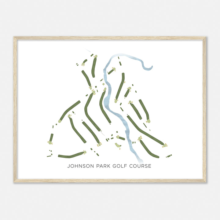 Print of Johnson Park Golf Course Modern Map