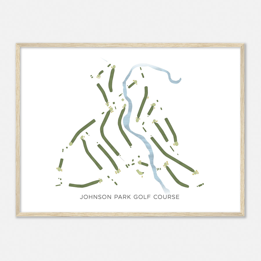 Print of Johnson Park Golf Course Modern Map