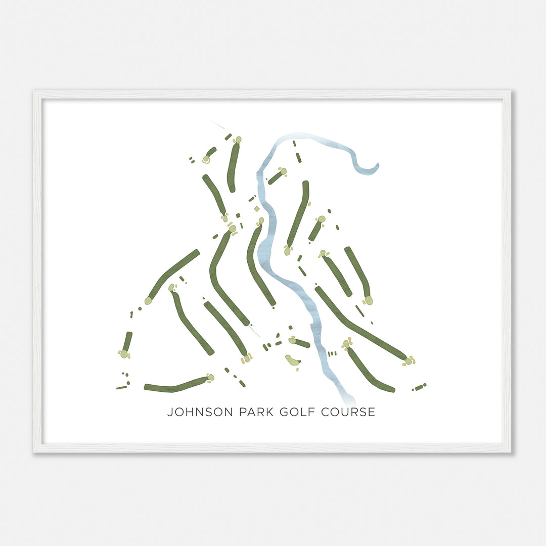 Print of Johnson Park Golf Course Modern Map