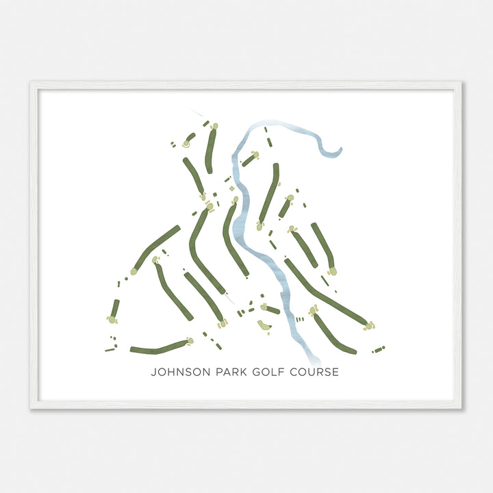 Print of Johnson Park Golf Course Modern Map