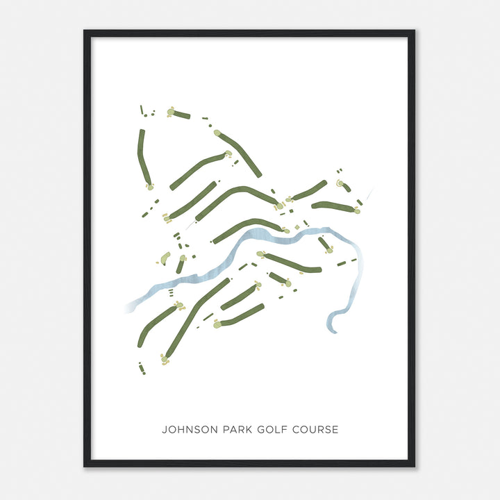 Print of Johnson Park Golf Course Modern Map