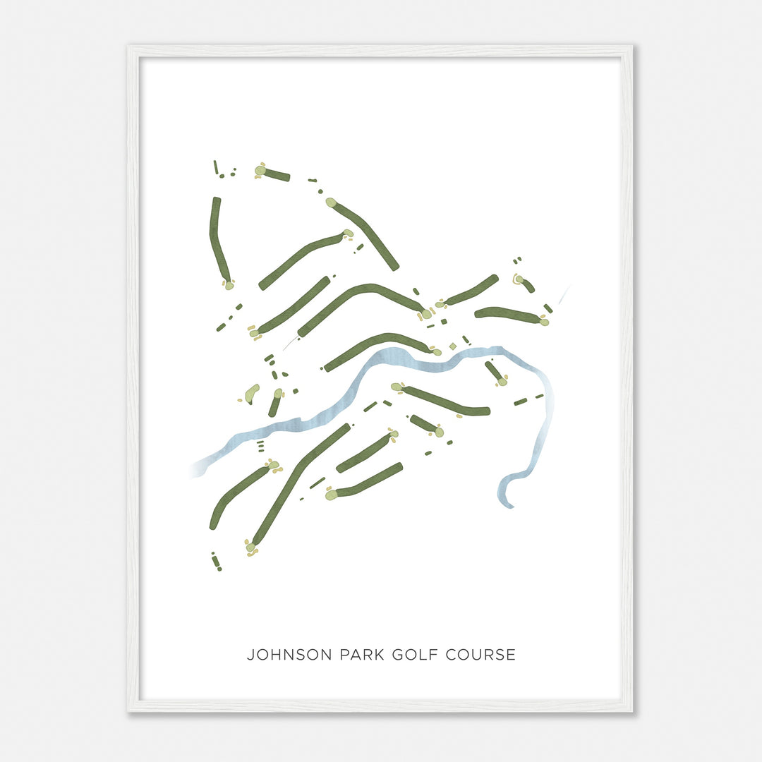 Print of Johnson Park Golf Course Modern Map