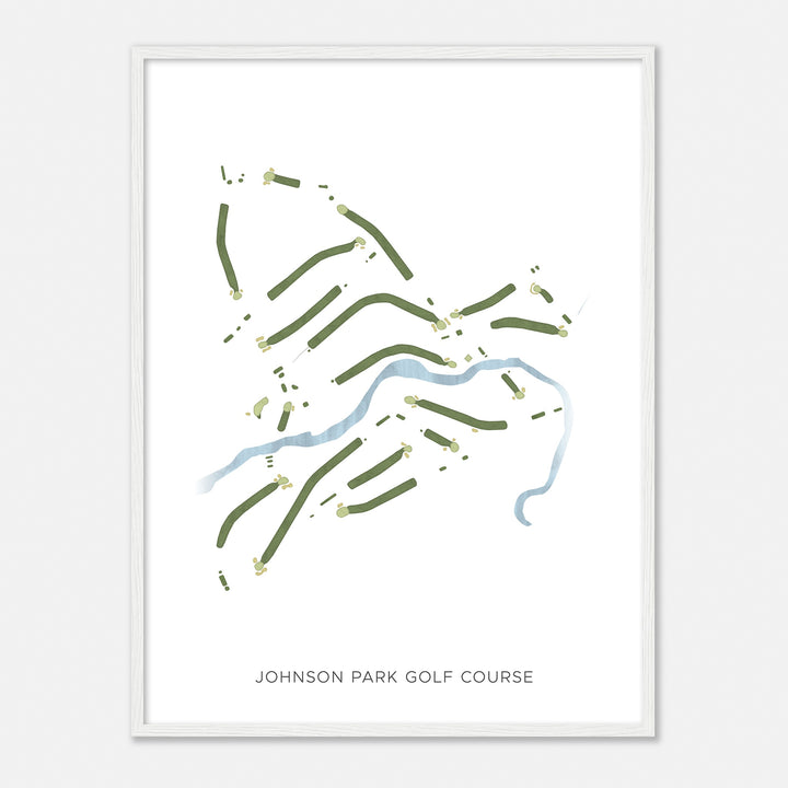 Print of Johnson Park Golf Course Modern Map