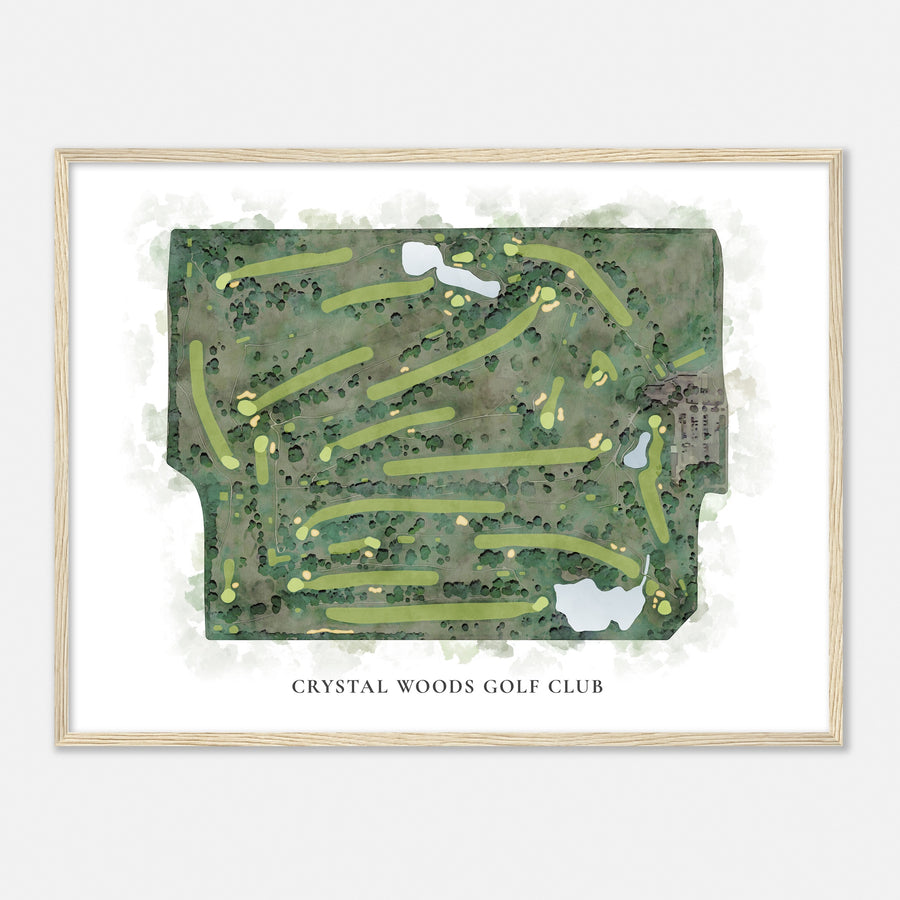 Print of Crystal Woods Golf Club Classic Map