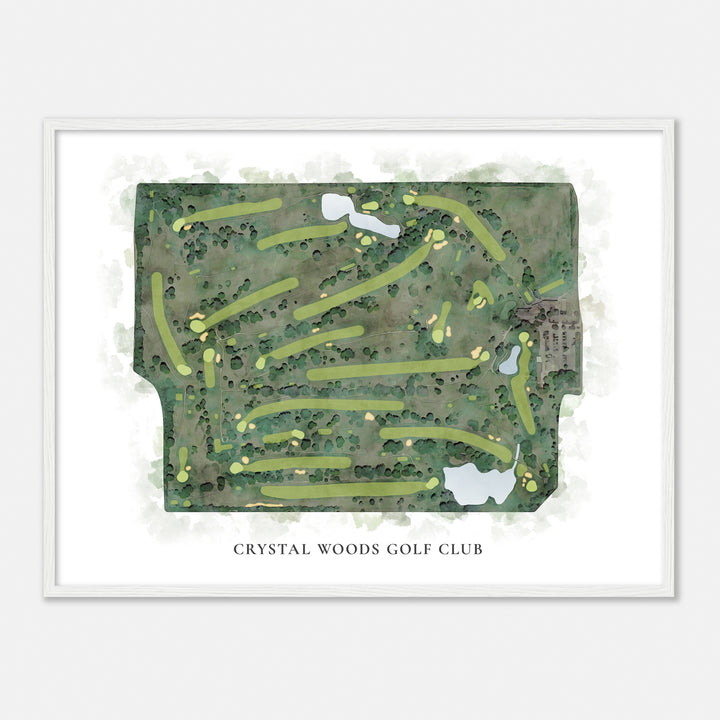 Print of Crystal Woods Golf Club Classic Map