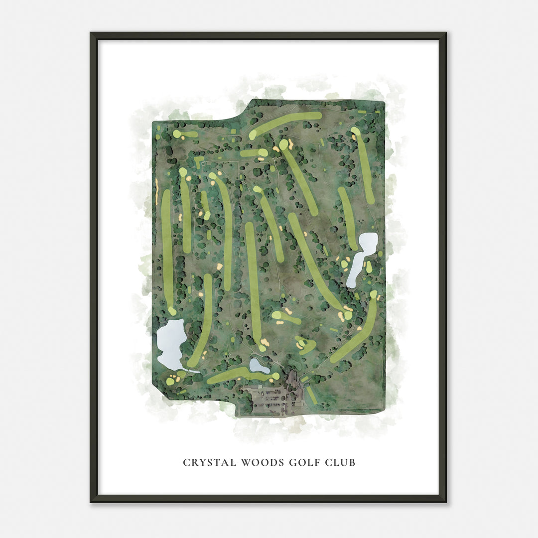 Print of Crystal Woods Golf Club Classic Map