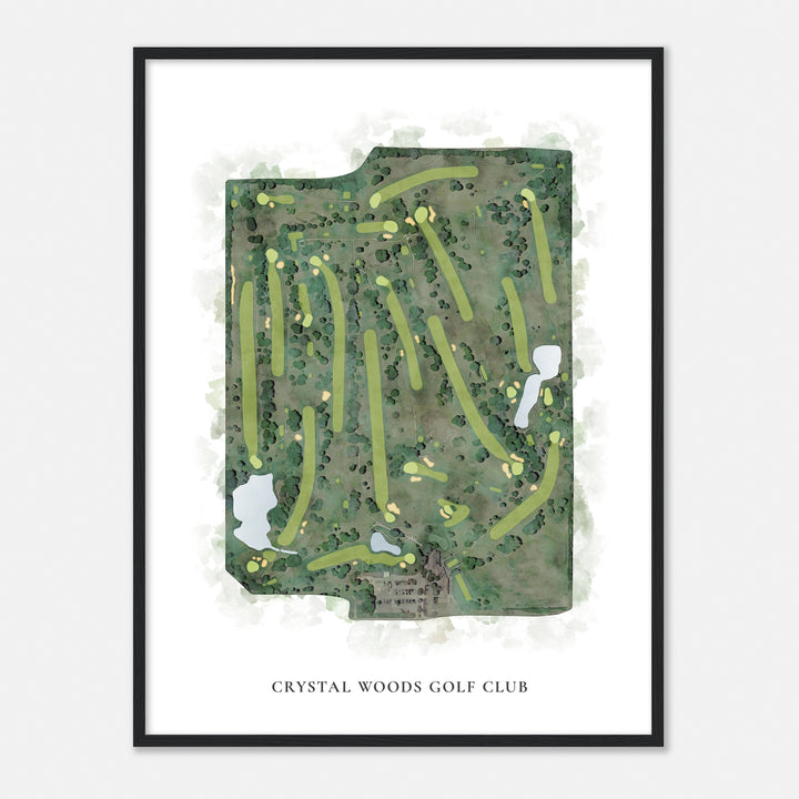 Print of Crystal Woods Golf Club Classic Map
