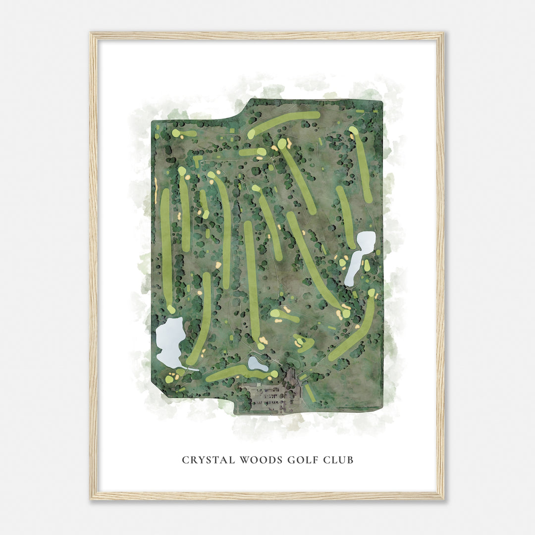 Print of Crystal Woods Golf Club Classic Map