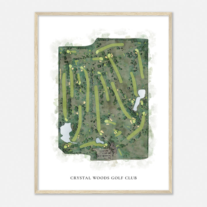 Print of Crystal Woods Golf Club Classic Map