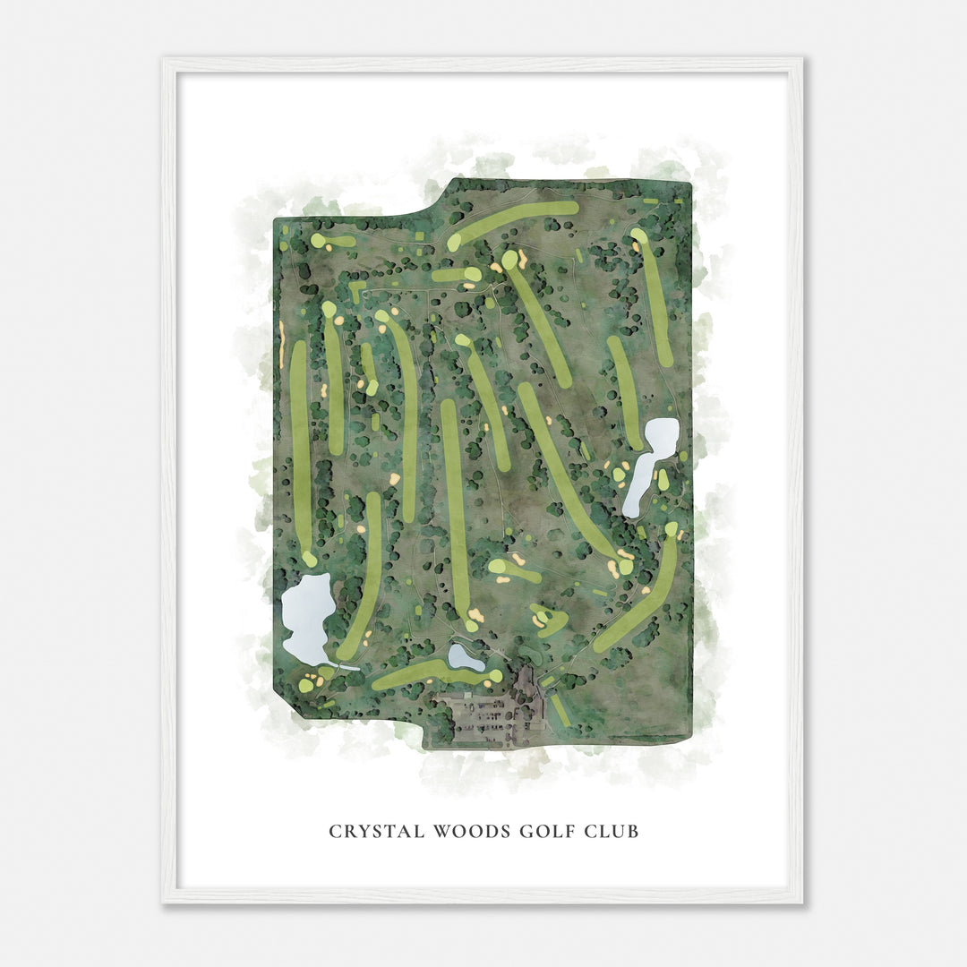 Print of Crystal Woods Golf Club Classic Map